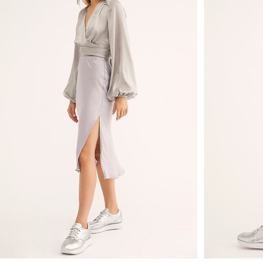 Free people sweet talker satin half slip
